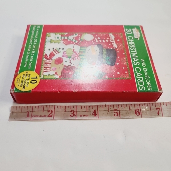 Christmas House 20 Christmas Cards and Envelopes Snowman Reindeer - Picture 4 of 8